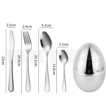 Set de cubiertos diseño huevo