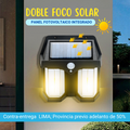 Aplique solar doble tipo farol
