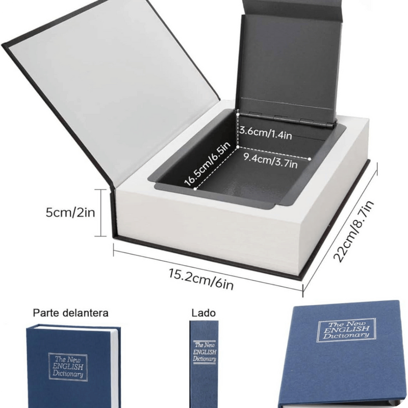 Caja fuerte en forma de libro