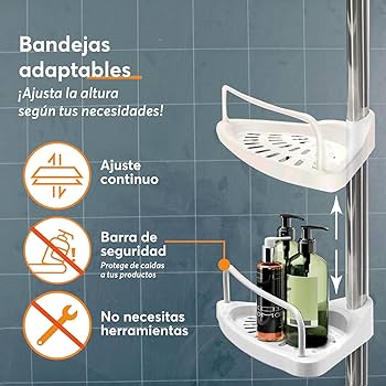 Esquinero para baño extensible